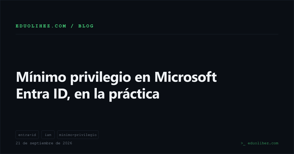 Mínimo privilegio en Microsoft Entra ID, en la práctica