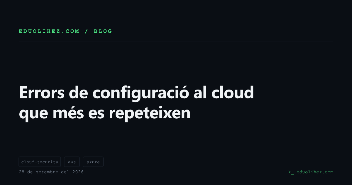 Errors de configuració al cloud que més es repeteixen
