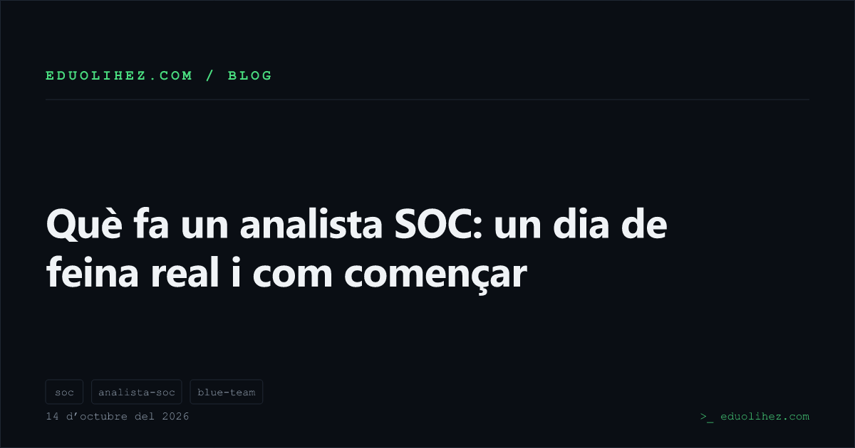 Què fa un analista SOC: un dia de feina real i com començar