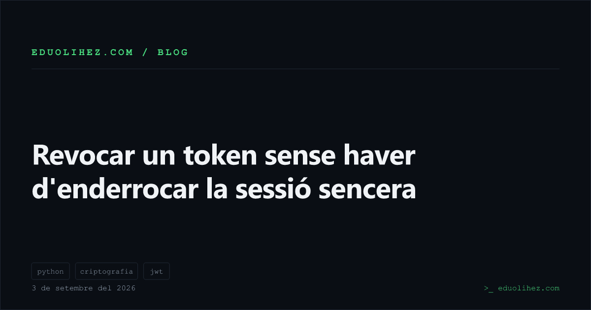 Revocar un token sense haver d'enderrocar la sessió sencera